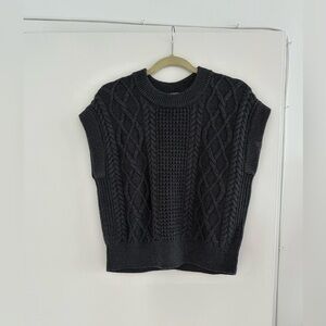 Grey Cable Knit Aritzia Sweater